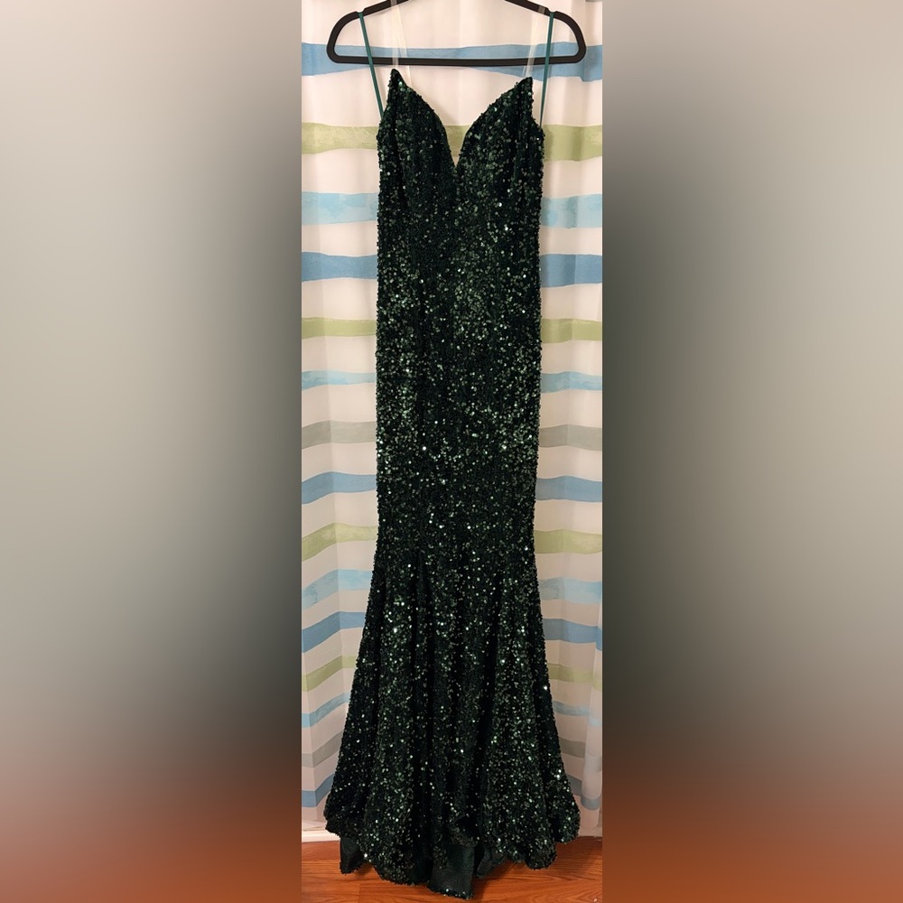Portia & Scarlett Fit And Flare Prom Dress PS21208 - B Size:4 Emerald Green R71